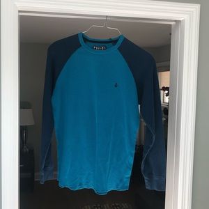 Men’s 2-Tone Blue VOLCOM Long Sleeve, Size L